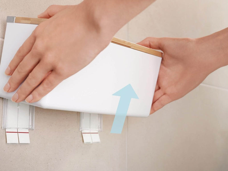 tesa Baboo Storage Box M Self-adhesive Bamboo And High-quality Plastic