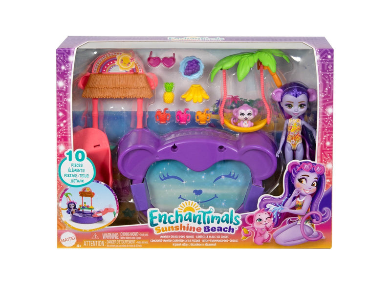 Enchantimals Sunshine Beach Monkey Splash Pool Playset