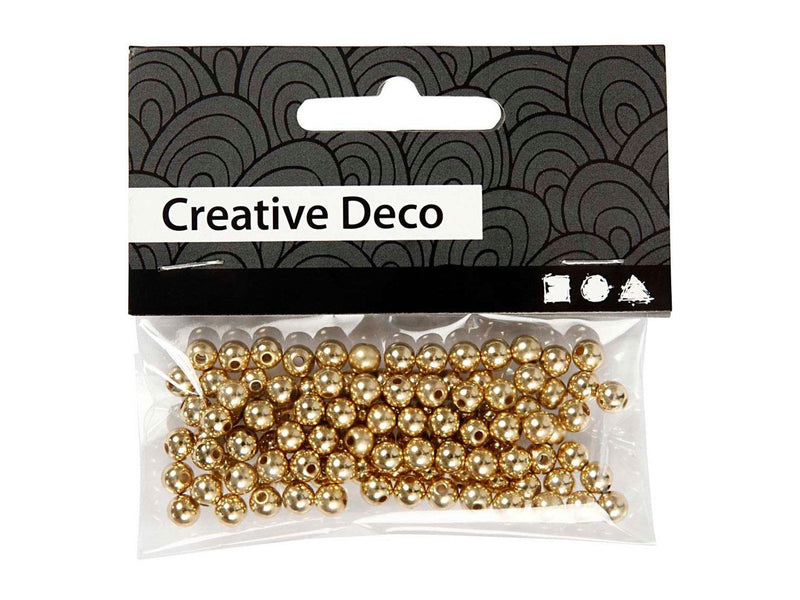 Creativ Company Beads Gold 100pcs.