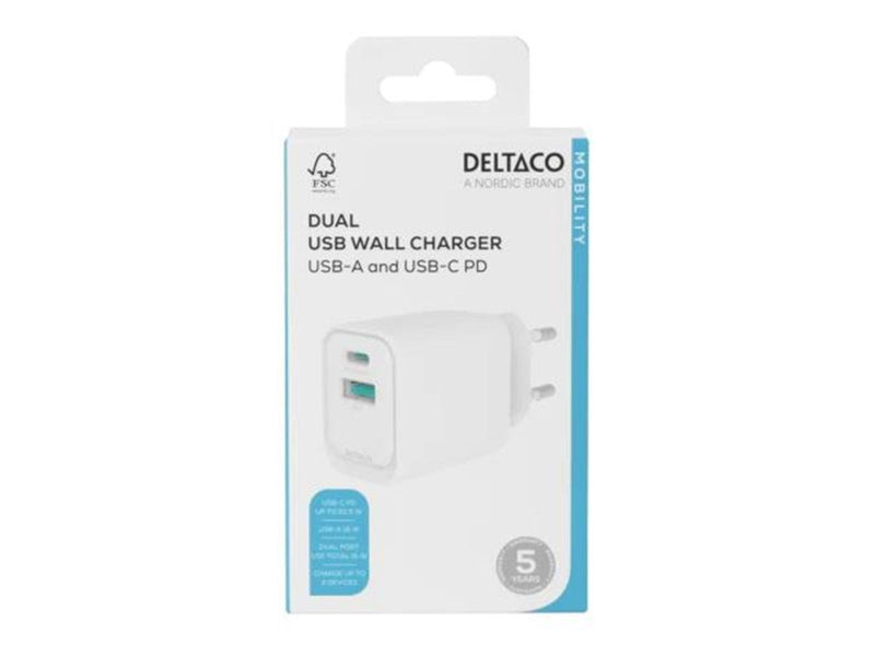 Deltaco USB Wall Charger