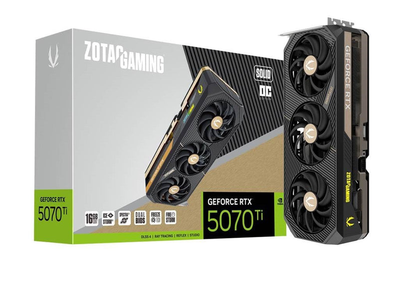 ZOTAC GeForce RTX 5070 Ti Solid OC - 16GB GDDR7 RAM - Grafikkarte