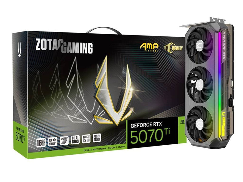 ZOTAC GeForce RTX 5070 Ti AMP Extreme Infinity - 16GB GDDR7 RAM - Grafikkarte
