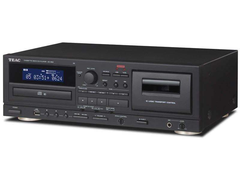 TEAC AD-850-SE CD & Cassette-player with USB Black