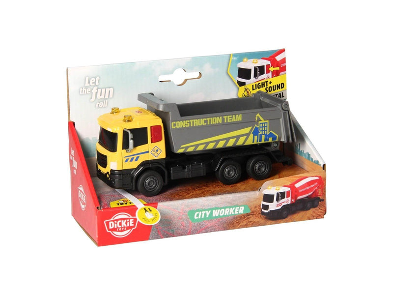 Dickie City Worker Tipper Truck Yellow