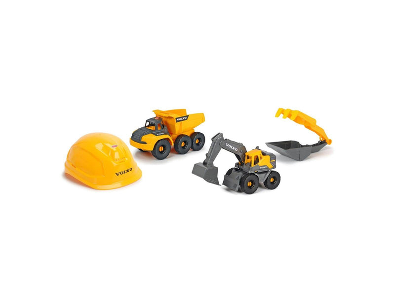 Dickie Volvo Construction Work Vehicles with Helmet