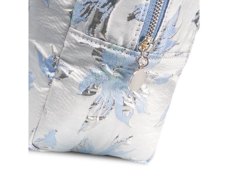 Karen Large toiletry bag in blue small floral quilt