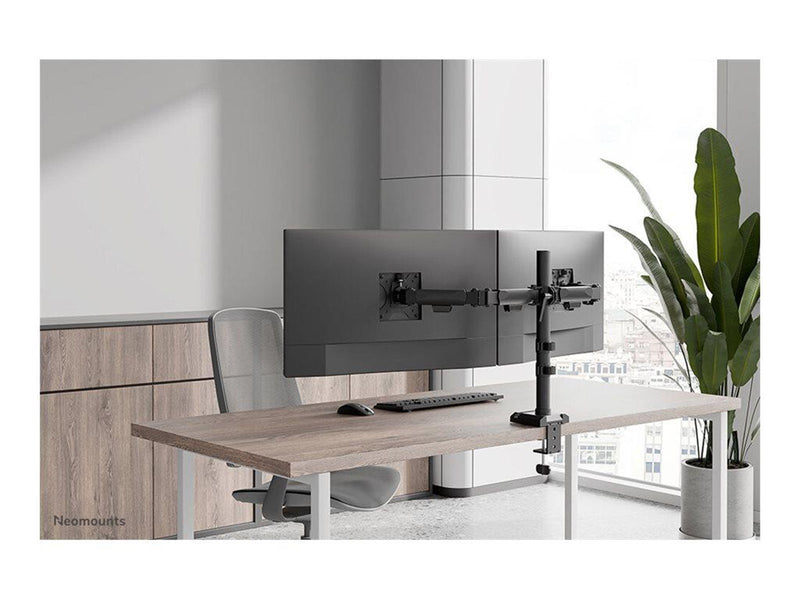 Neomounts DS60-600BL2 mounting kit - full-motion - for 2 monitors - black