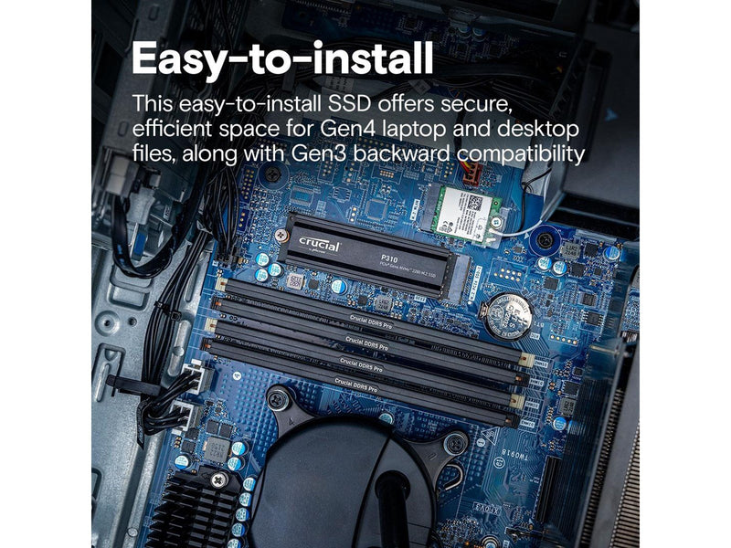 Crucial P310 SSD - 1TB - Mit Kühlkörper - M.2 2280 - PCIe 4.0