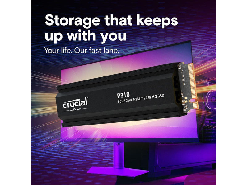Crucial P310 SSD - 1TB - Mit Kühlkörper - M.2 2280 - PCIe 4.0