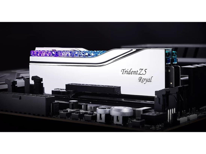 G.Skill Trident Z5 Royal DDR5-6000 - 64GB - CL28 - Dual Channel (2 pcs) - Intel XMP - Silber mit RGB