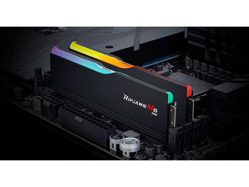 G.Skill Ripjaws M5 RGB DDR5-6000 - 48GB - CL30 - Dual Channel (2 pcs) - Intel XMP - Schwarz mit RGB