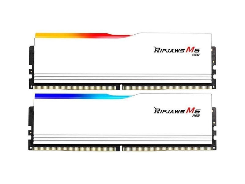 G.Skill Ripjaws M5 RGB DDR5-6000 - 48GB - CL30 - Dual Channel (2 pcs) - Intel XMP - Weiß mit RGB