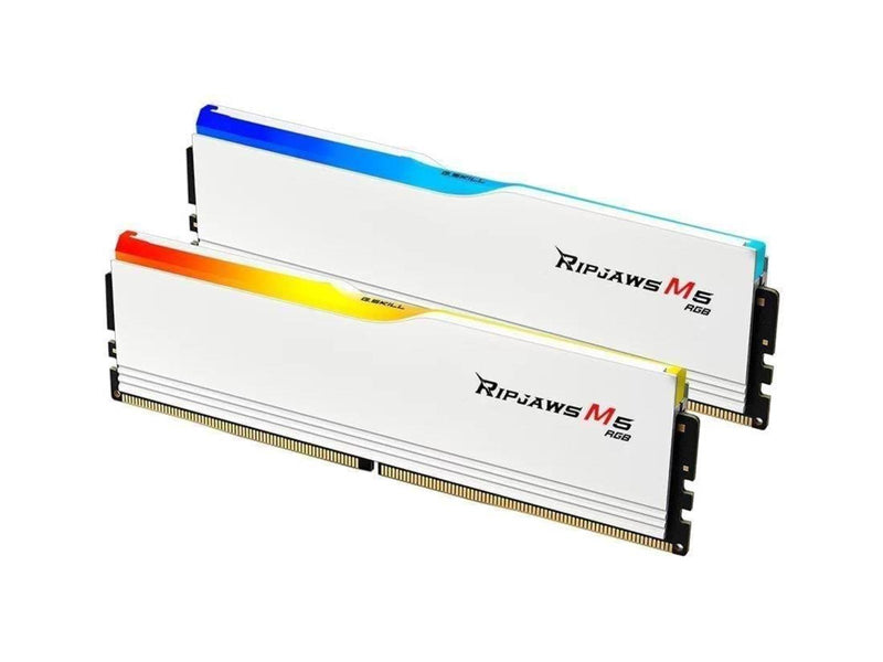 G.Skill Ripjaws M5 RGB DDR5-6000 - 48GB - CL30 - Dual Channel (2 pcs) - Intel XMP - Weiß mit RGB
