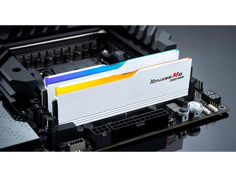 G.Skill Ripjaws M5 Neo RGB DDR5-6000 - 32GB - CL30 - Dual Channel (2 pcs) - AMD EXPO - Weiß mit RGB