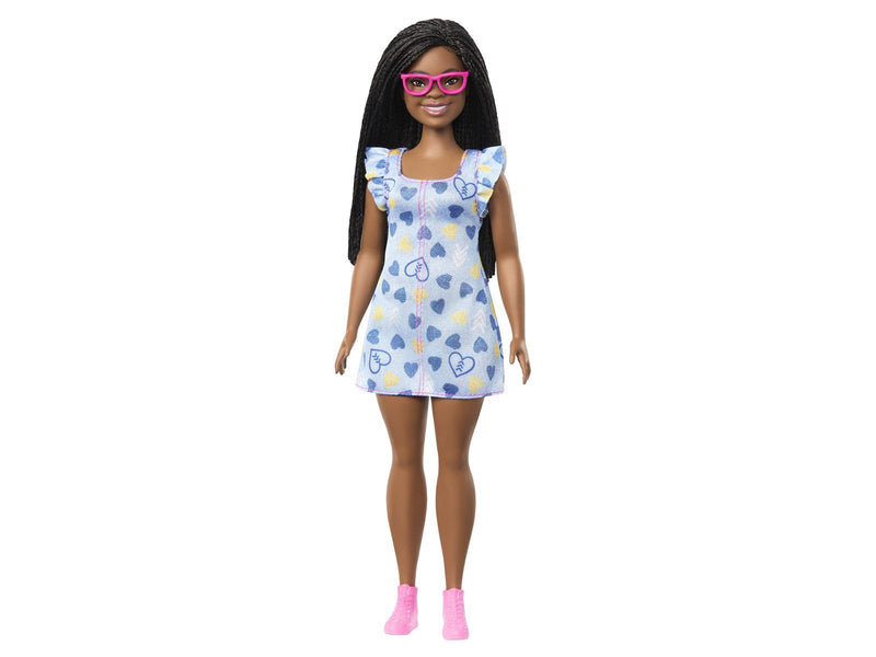 Barbie Fashionistas Doll 229 Doll With Down Syndrome Wearing Heart-Print Dress