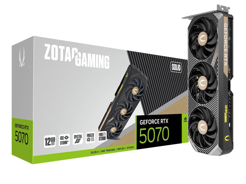 ZOTAC GeForce RTX 5070 Solid - 12GB GDDR7 RAM - Grafikkarte