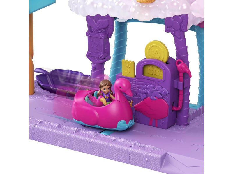 Polly Pocket Pollyville Flamingo Fun Car Wash Playset