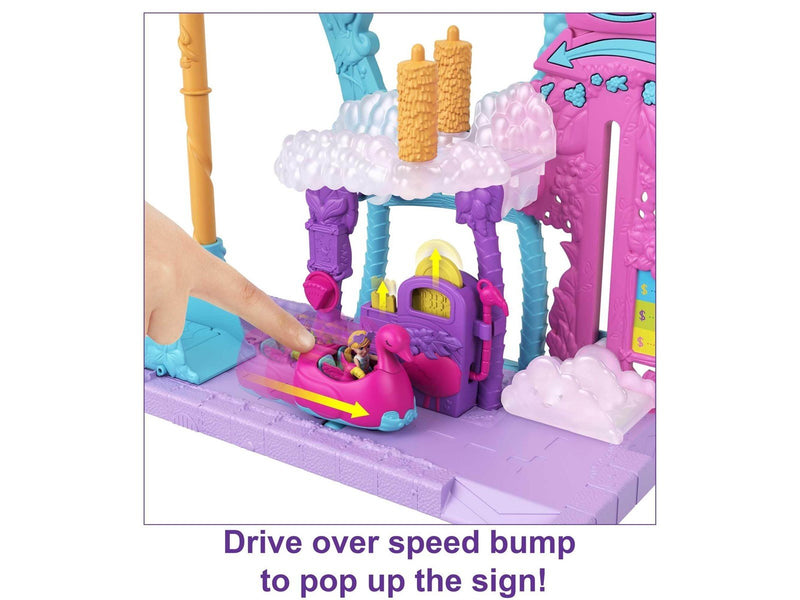 Polly Pocket Pollyville Flamingo Fun Car Wash Playset