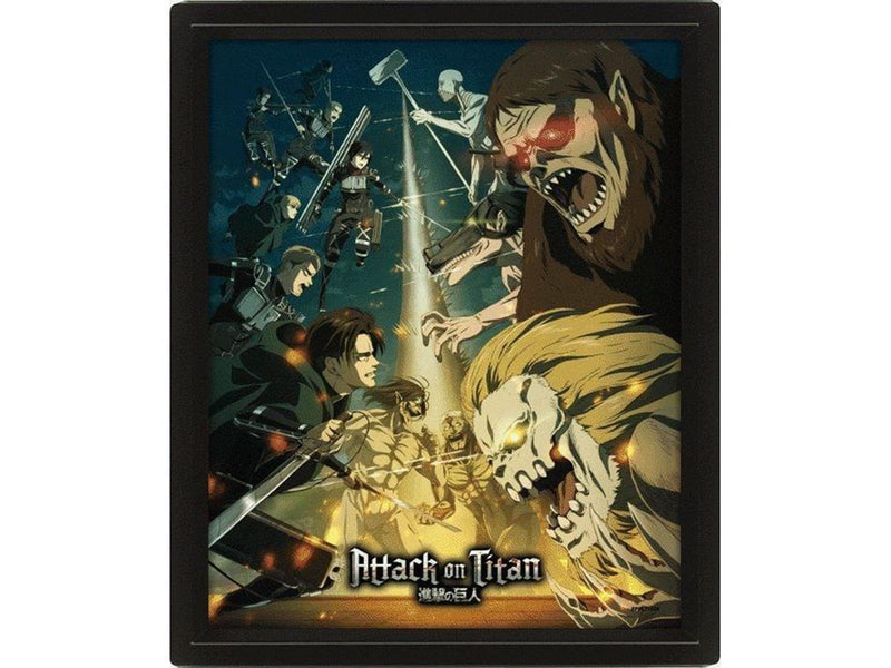 Pyramid - Attack on Titan (Season 4) Framed 3D Lenticular Print - Bild