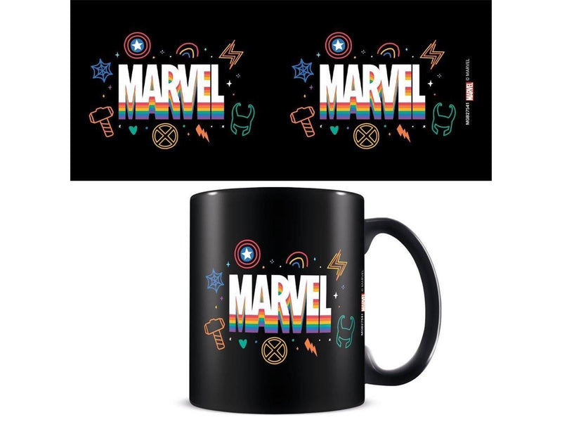 Pyramid - Marvel Pride (Logo Rainbow) - Black - Becher