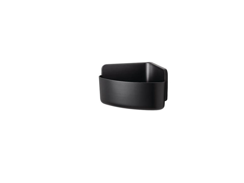 tesa LAVAA Corner Shower Basket Small Self-adhesive High-quality Matt Black Plastic
