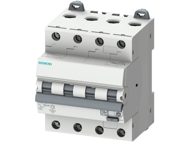 Siemens RCBO combi switch 3P+N 30mA 6kA C16A