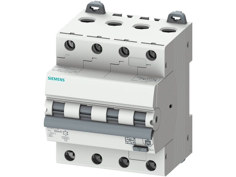 Siemens RCBO combi circuit breaker 3P+N 30mA 6kA C20A