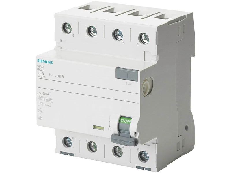 Siemens Earth fault circuit breaker type A 4-pole 25A 30mA 400V