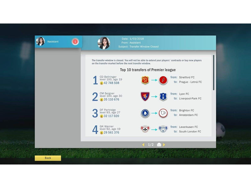 Football Tactics & Glory - Sony PlayStation 4 - Simulator - PEGI 3
