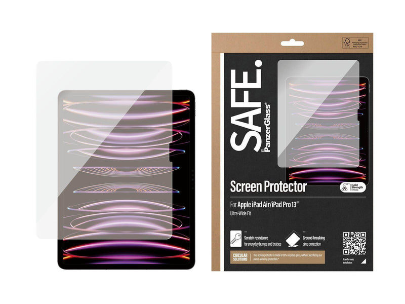 SAFE. by PanzerGlass Screen Protector iPad Pro 13'' (2024) | iPad Air 13'' (2024-2025) | Ultra-Wide Fit