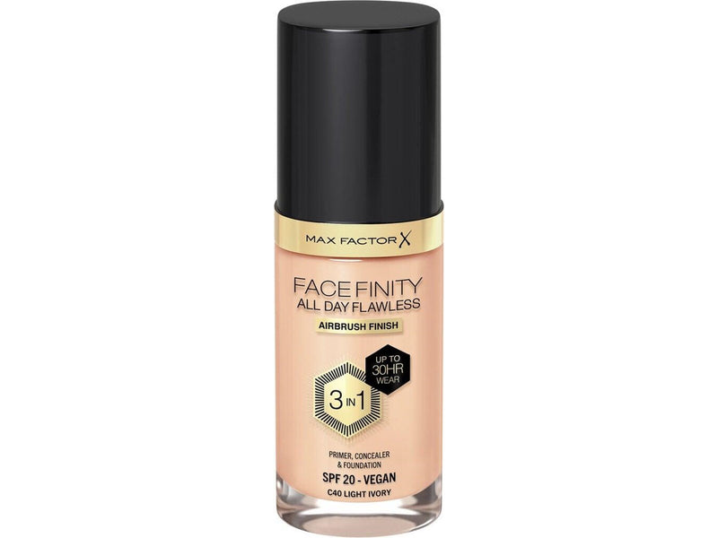 Max Factor All Day Flawless 3in1 Foundation 40 Light Ivory 30ml