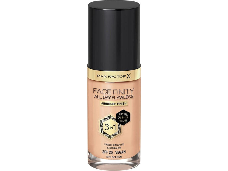 Max Factor All Day Flawless 3in1 Foundation 75 Golden 30ml