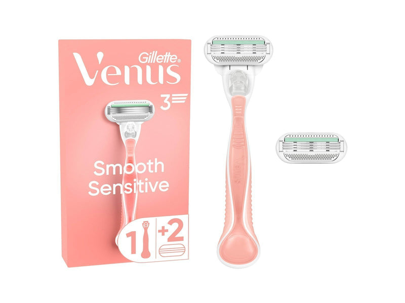 Venus Smooth Sensitive Pink Handle + 2 refills
