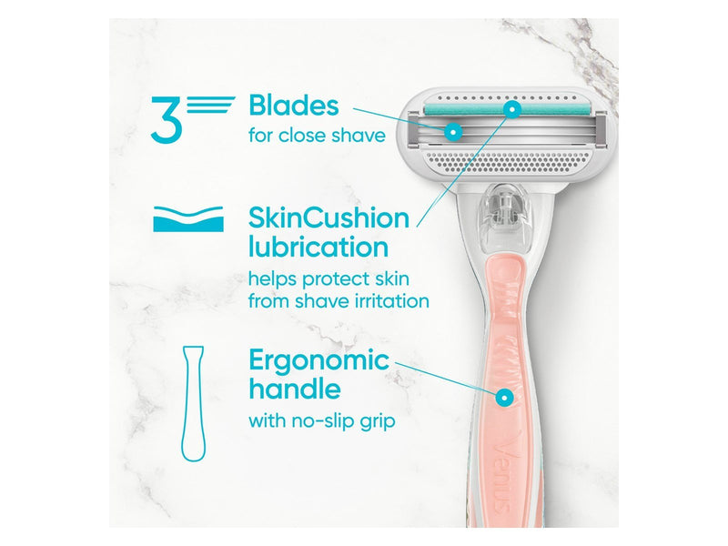 Venus Smooth Sensitive Pink Handle + 2 refills