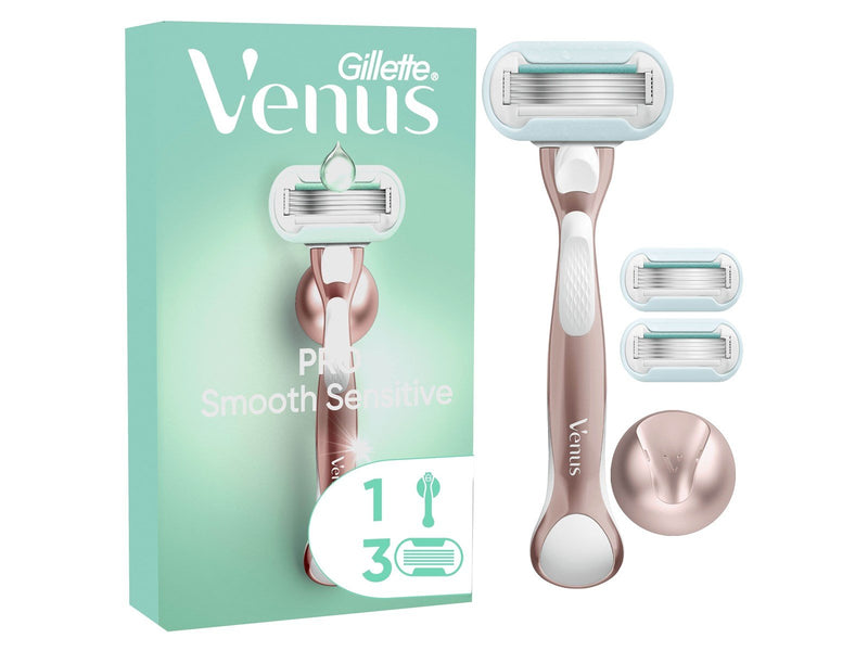 Venus Pro Smooth Sensitive Handle + 3 refills + hook