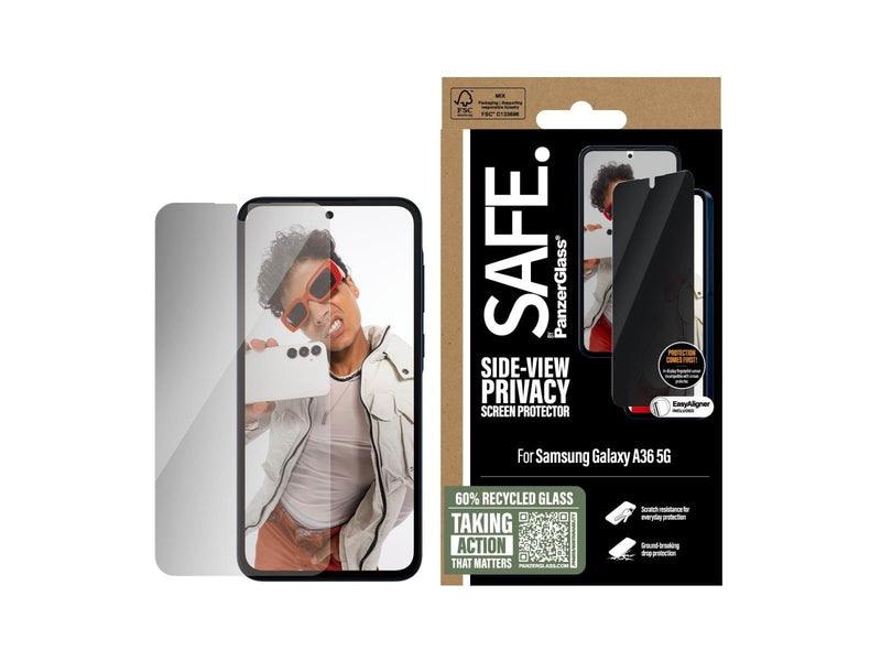 SAFE. by PanzerGlass Privacy Screen Protector Samsung Galaxy A36 5G | Ultra-Wide Fit