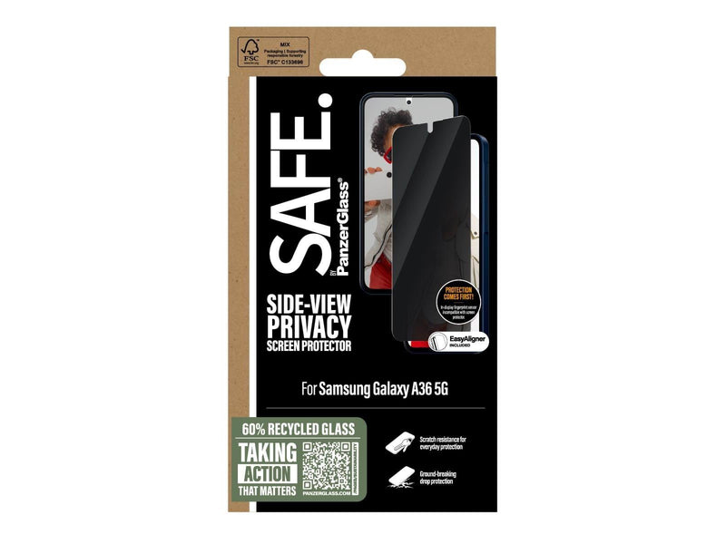 SAFE. by PanzerGlass Privacy Screen Protector Samsung Galaxy A36 5G | Ultra-Wide Fit