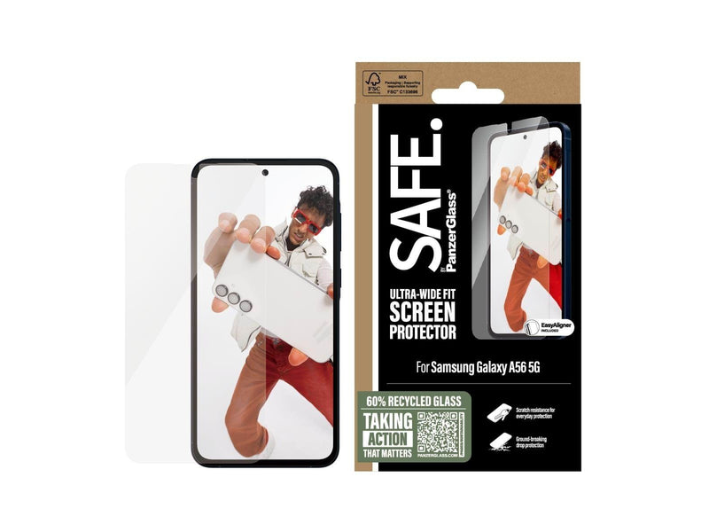 SAFE by PanzerGlass Screen Protector Samsung Galaxy A56 5G | Ultra-Wide Fit w. Aligner