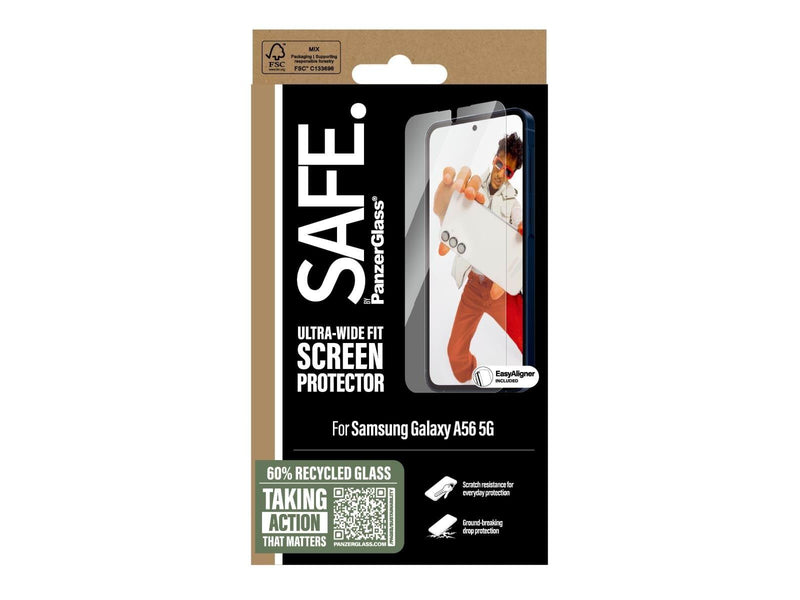 SAFE by PanzerGlass Screen Protector Samsung Galaxy A56 5G | Ultra-Wide Fit w. Aligner