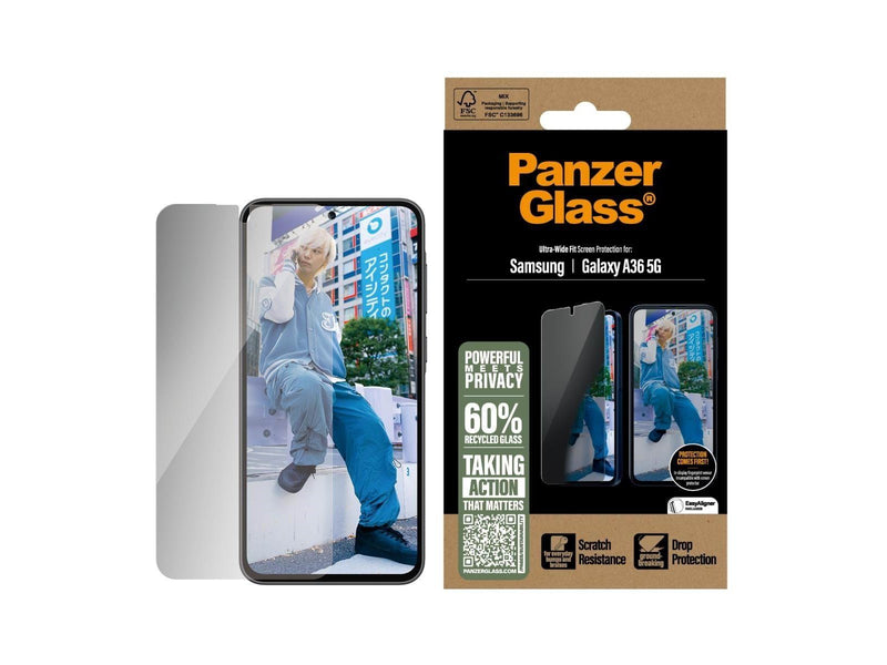 PanzerGlass Privacy Screen Protector Samsung Galaxy A36 5G | Ultra-Wide Fit