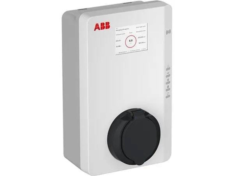 ABB Charging box TAC-W22-T-RD-MC-0, 22kW 32A, Display, RFID, White