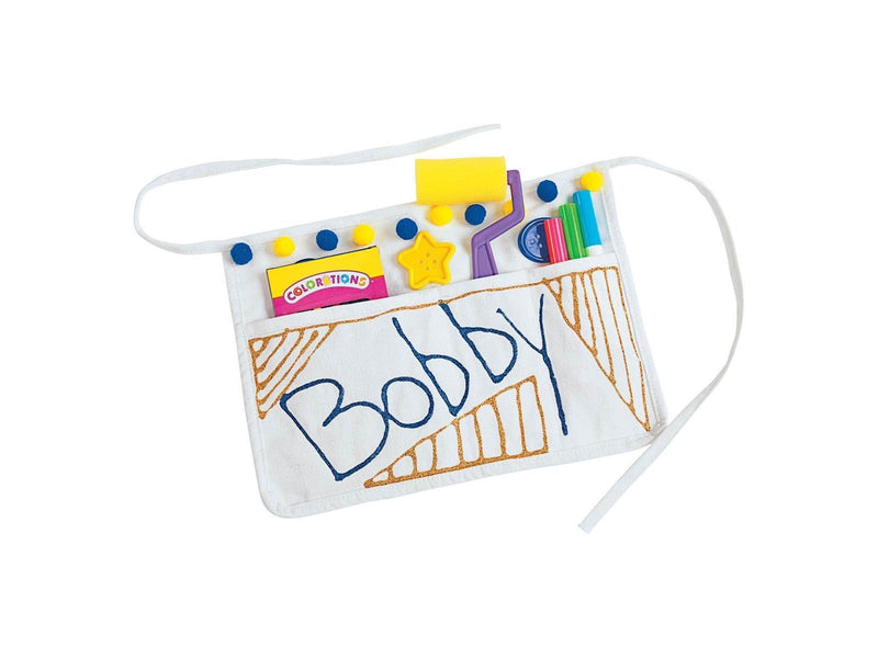 Colorations - Decorate your Own Apron with 2 Compartments. Set of 12