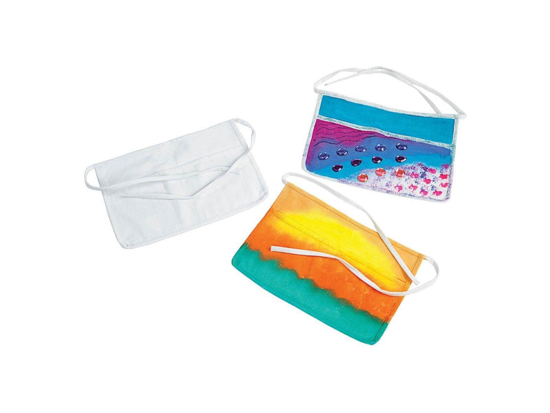 Colorations - Decorate your Own Apron with 2 Compartments. Set of 12