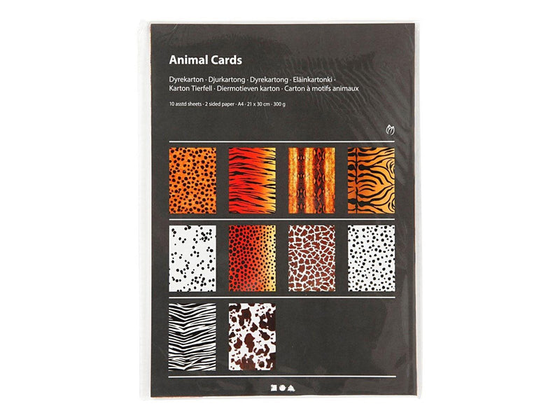 Creativ Company - Animal motifs Cardboard A4 10 sheets