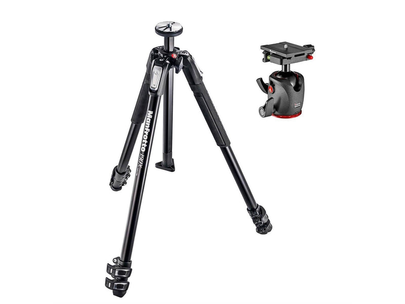 Manfrotto 190X3 Ball Head Photo Bundle