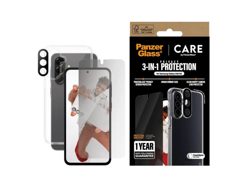 CARE by PanzerGlass Flagship 3-in-1 Privacy Bundle Samsung Galaxy A56 5G