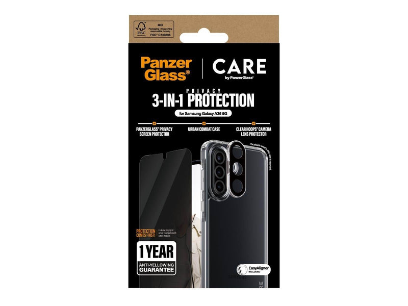 CARE by PanzerGlass Flagship 3-in-1 Privacy Bundle Samsung Galaxy A36 5G