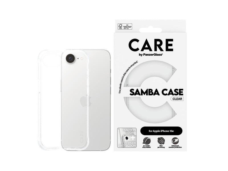 CARE by PanzerGlass Fashionable Case Samba Transparent iPhone 16e