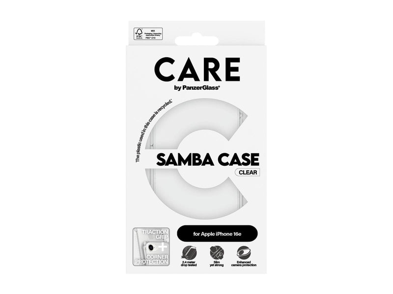 CARE by PanzerGlass Fashionable Case Samba Transparent iPhone 16e