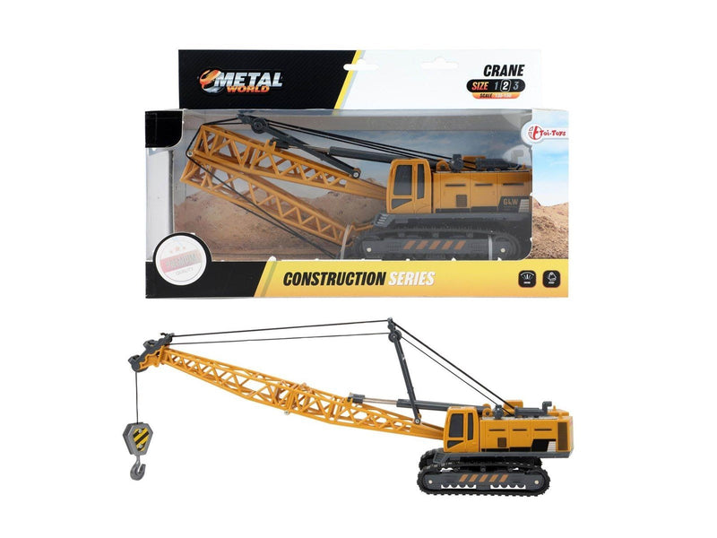 Toi-Toys - METAL Construction vehicle - crane truck with caterpillar tracks 1:55